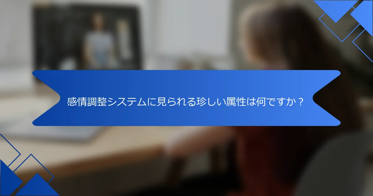 感情調整システムに見られる珍しい属性は何ですか？
