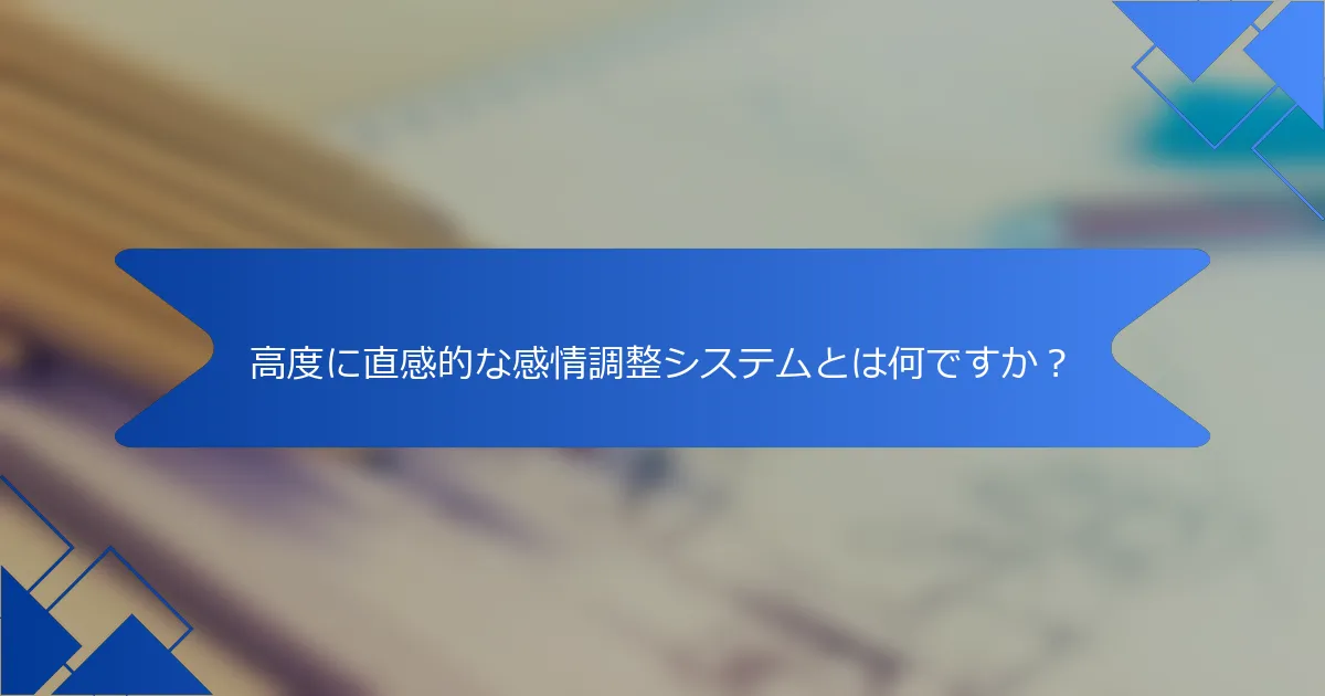 高度に直感的な感情調整システムとは何ですか？